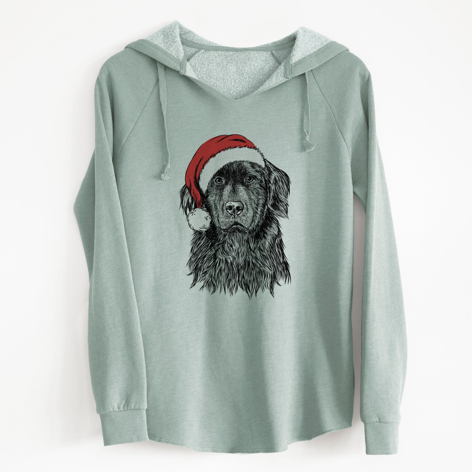 Santa Jinx the Newfoundland - Cali Wave Hooded Sweatshirt
