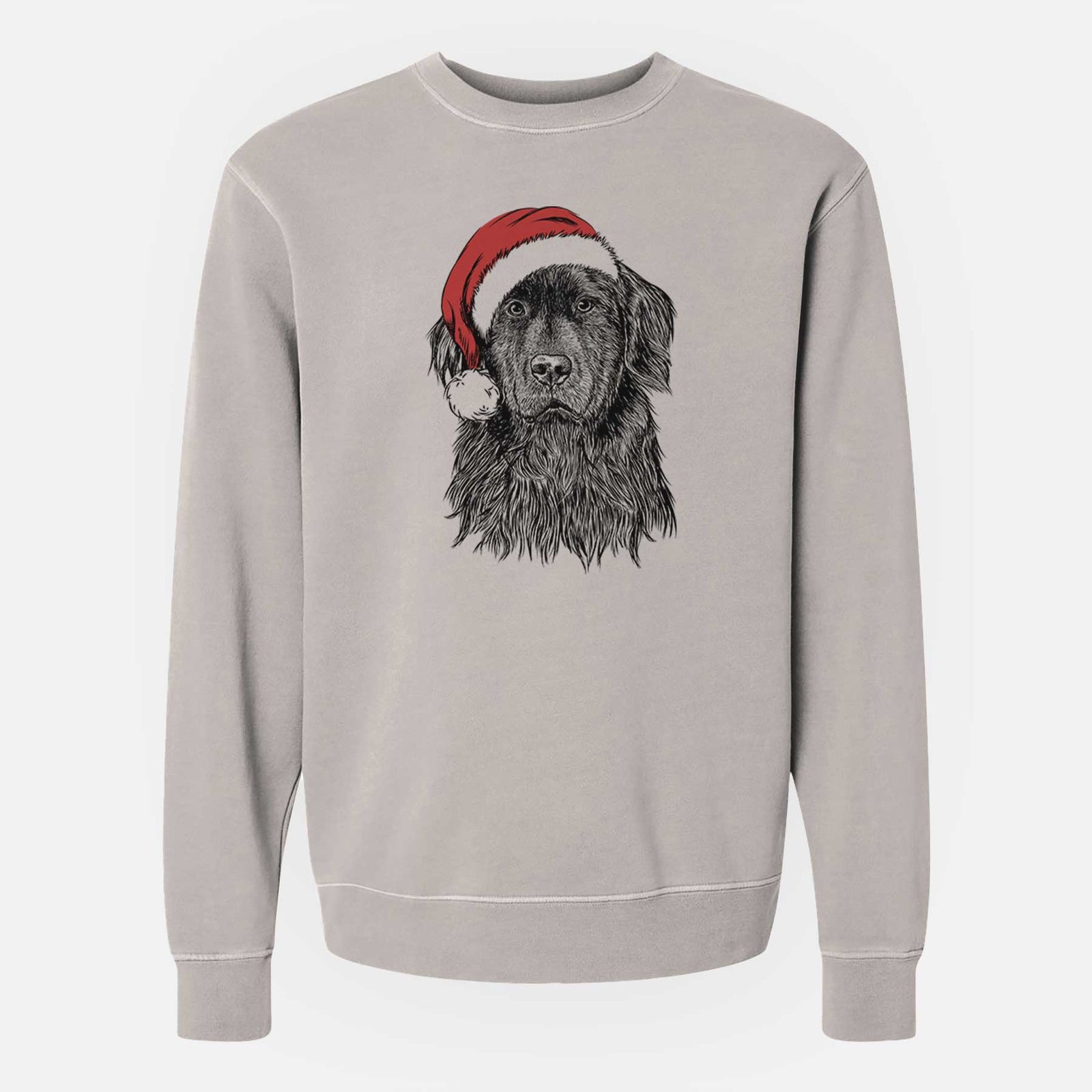 Santa Jinx the Newfoundland - Unisex Pigment Dyed Crew Sweatshirt