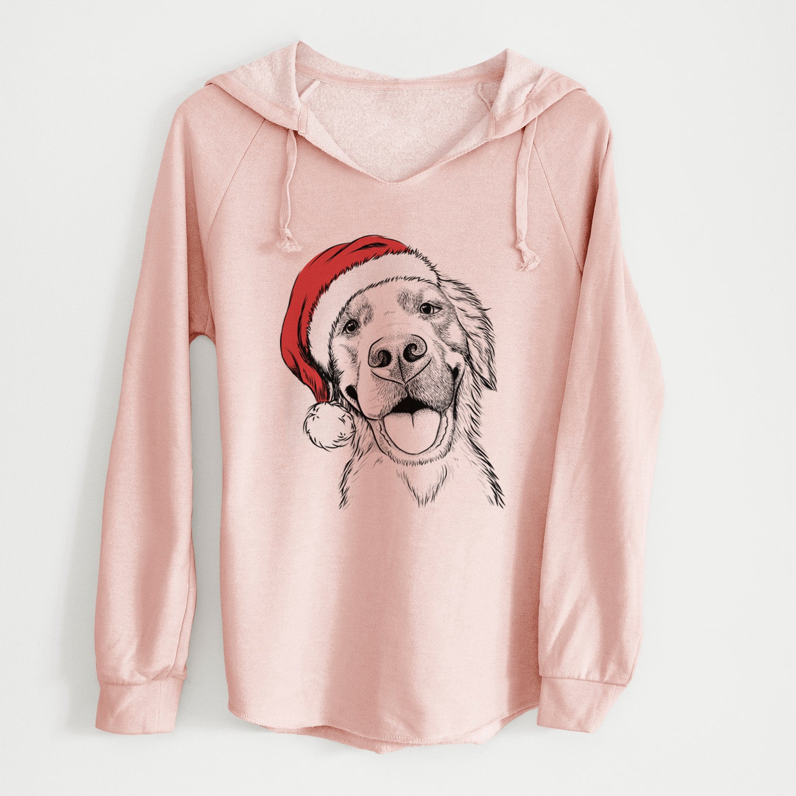 Santa Jordy the Golden Retriever - Cali Wave Hooded Sweatshirt