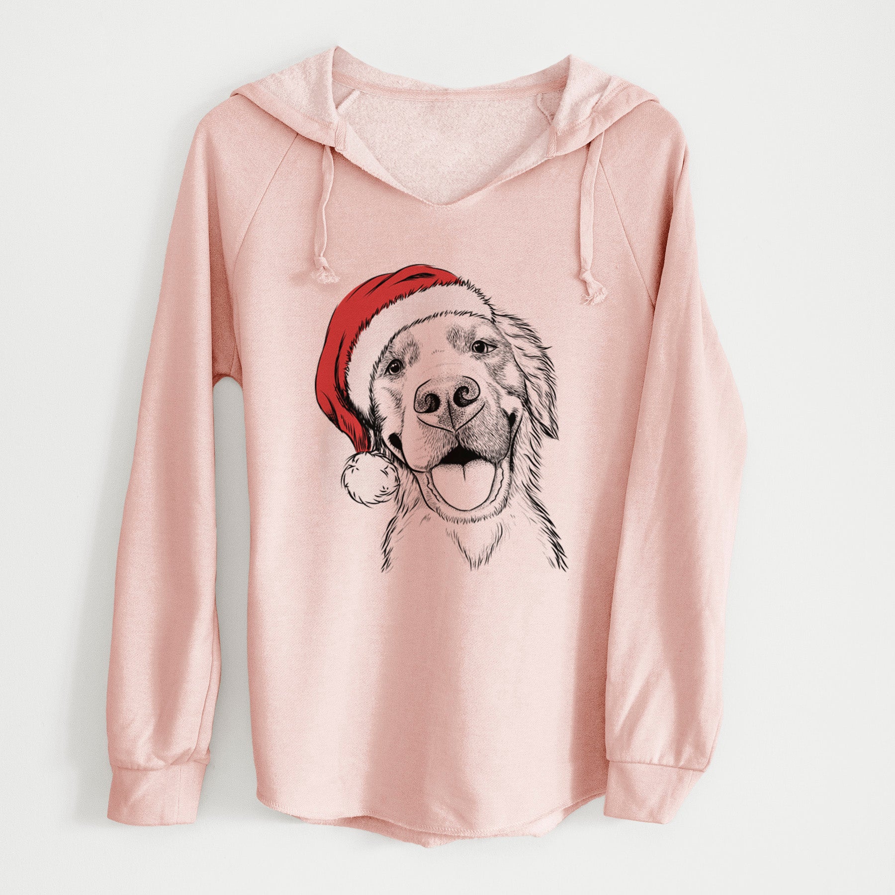 Santa Jordy the Golden Retriever - Cali Wave Hooded Sweatshirt