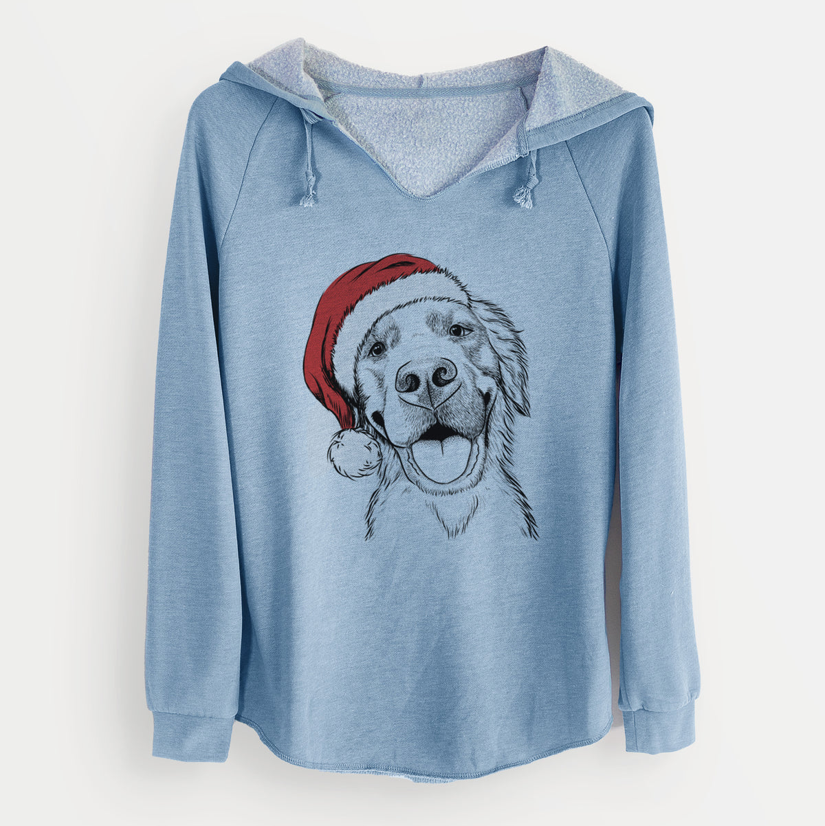 Santa Jordy the Golden Retriever - Cali Wave Hooded Sweatshirt