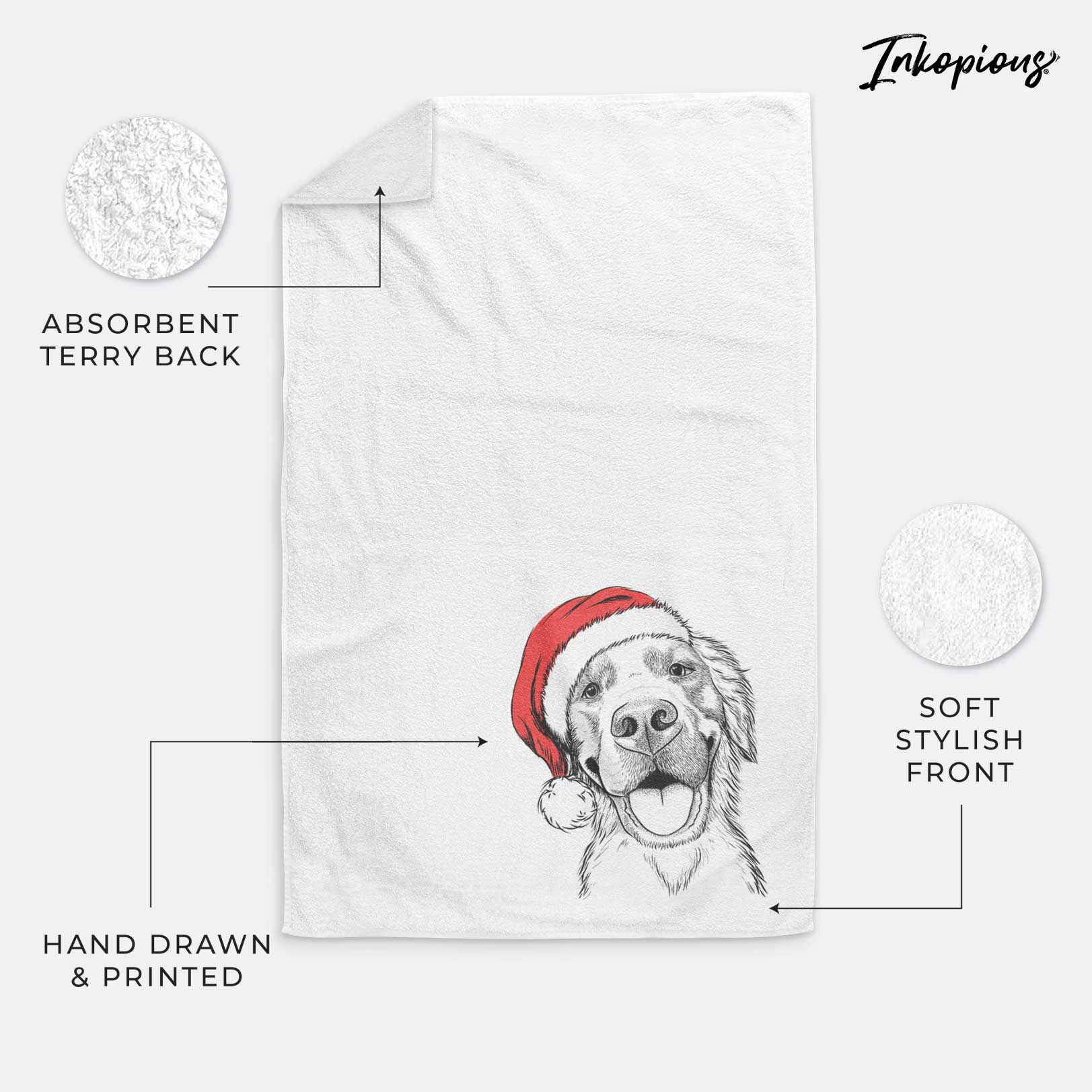 Jordy the Golden Retriever Decorative Hand Towel