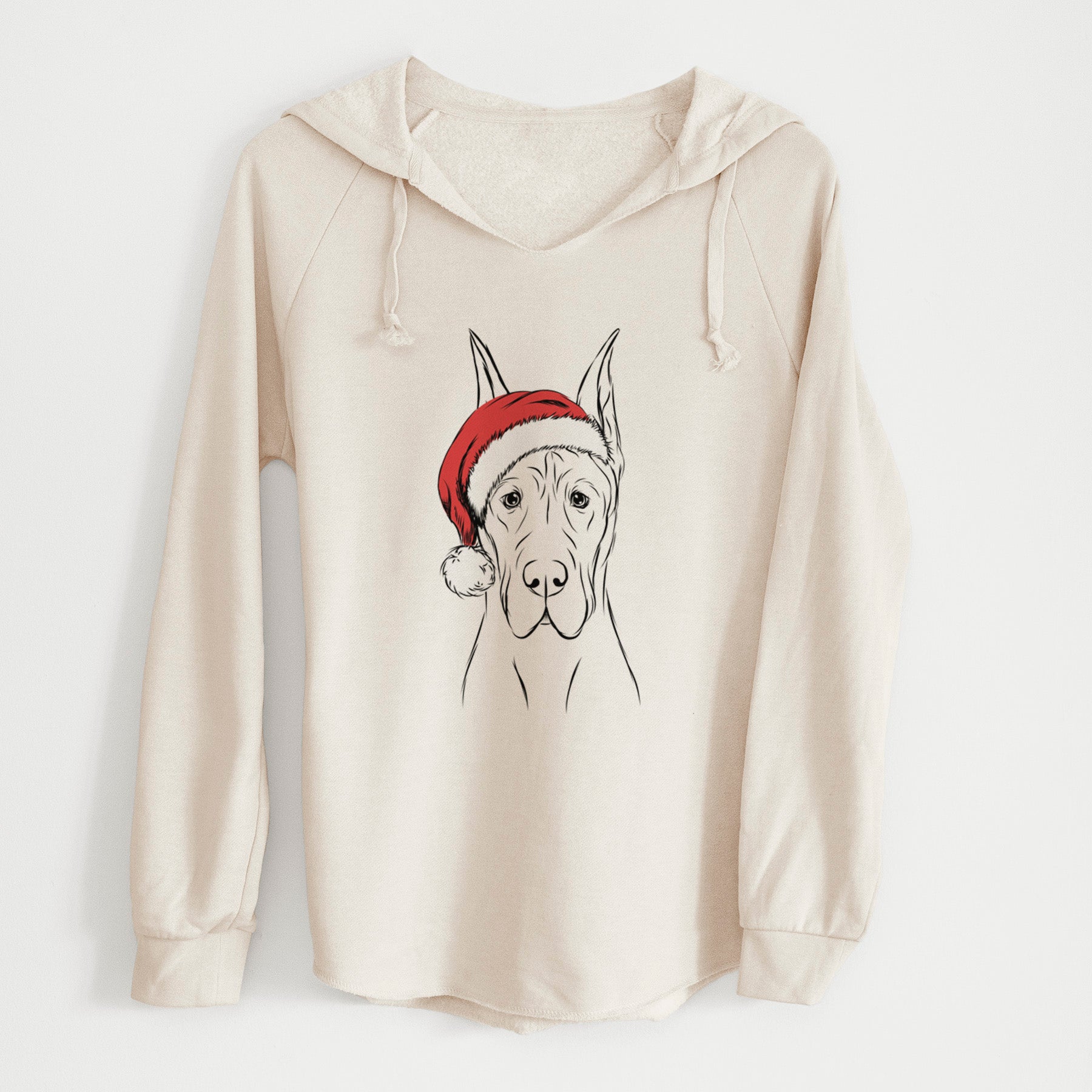 Santa Jude the Great Dane - Cali Wave Hooded Sweatshirt