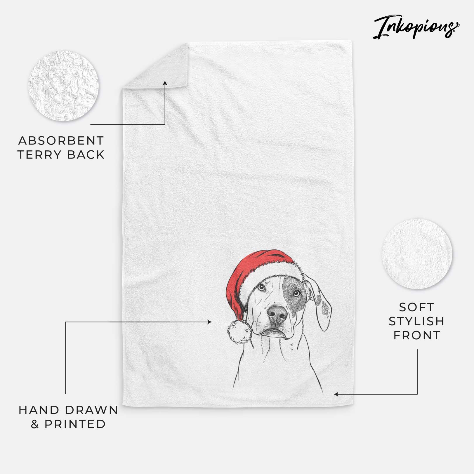 Julio the Dogo Argentino Mix Decorative Hand Towel