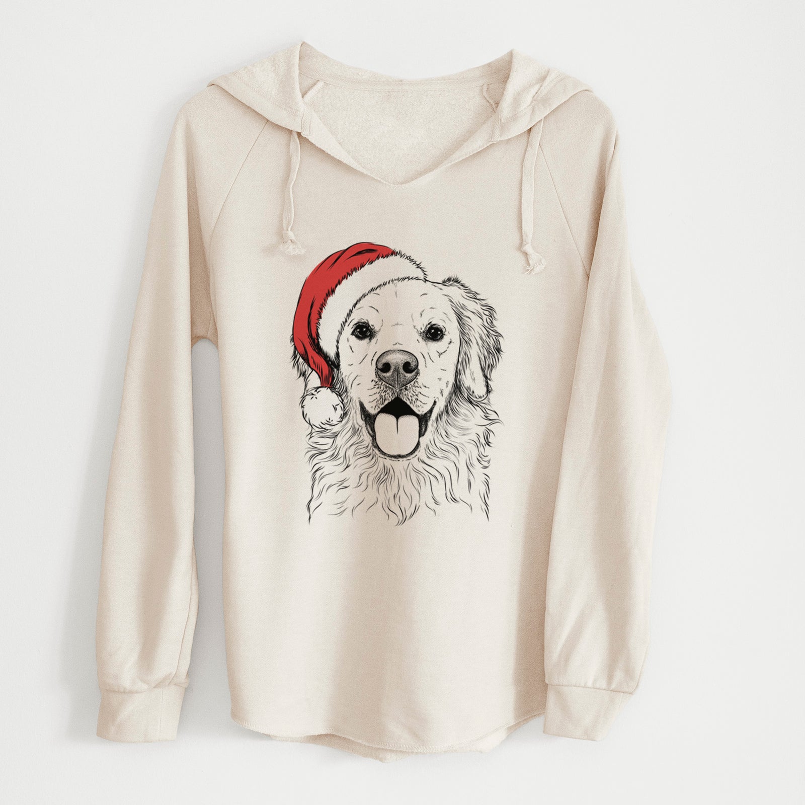 Santa Juniper the Golden Retriever - Cali Wave Hooded Sweatshirt