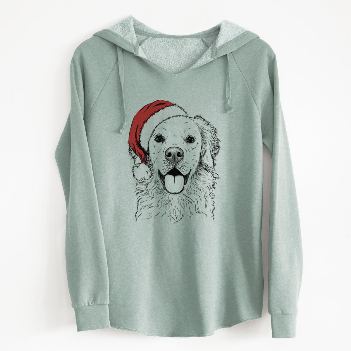 Santa Juniper the Golden Retriever - Cali Wave Hooded Sweatshirt