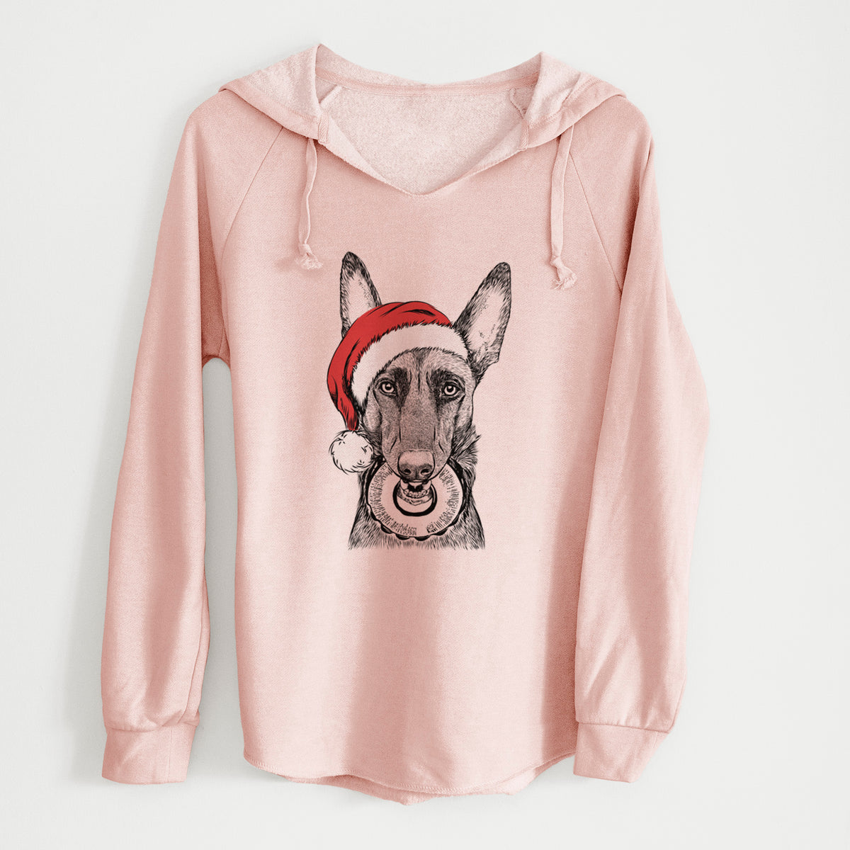 Santa Juno the Belgian Malinois - Cali Wave Hooded Sweatshirt