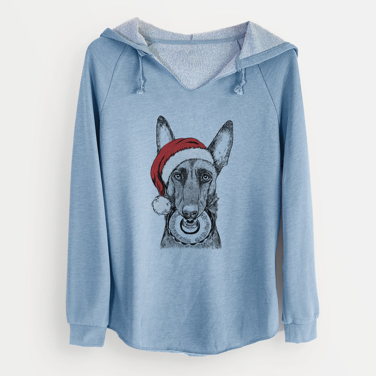 Santa Juno the Belgian Malinois - Cali Wave Hooded Sweatshirt