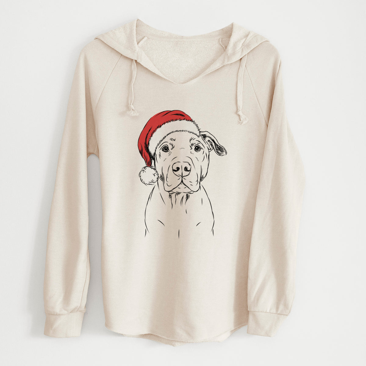 Santa Kadin the Pitbull - Cali Wave Hooded Sweatshirt