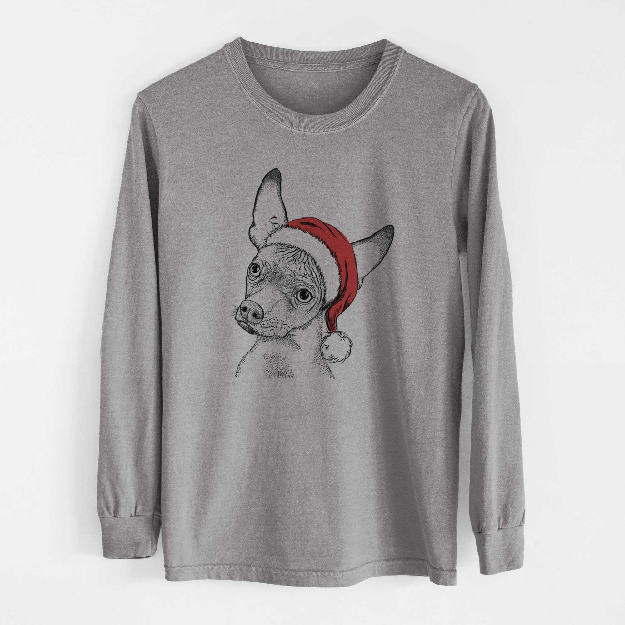 Santa Kahlo the Xoloitzcuintli - Heavyweight 100% Cotton Long Sleeve