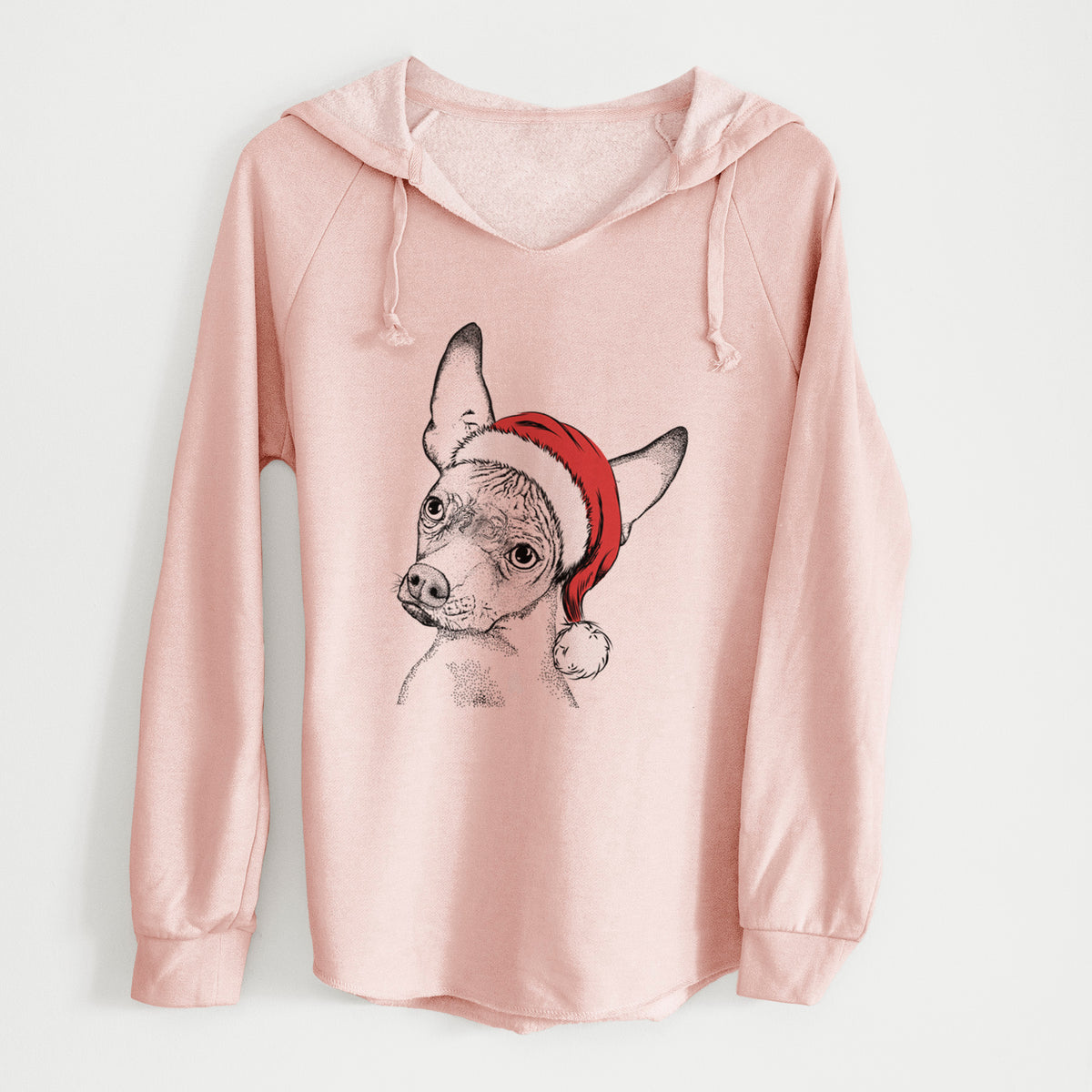 Santa Kahlo the Xoloitzcuintli - Cali Wave Hooded Sweatshirt