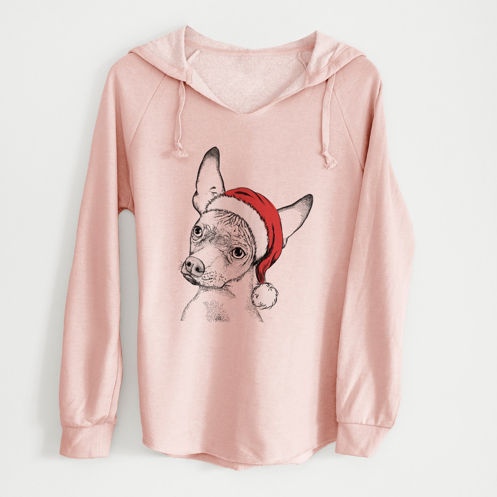 Santa Kahlo the Xoloitzcuintli - Cali Wave Hooded Sweatshirt