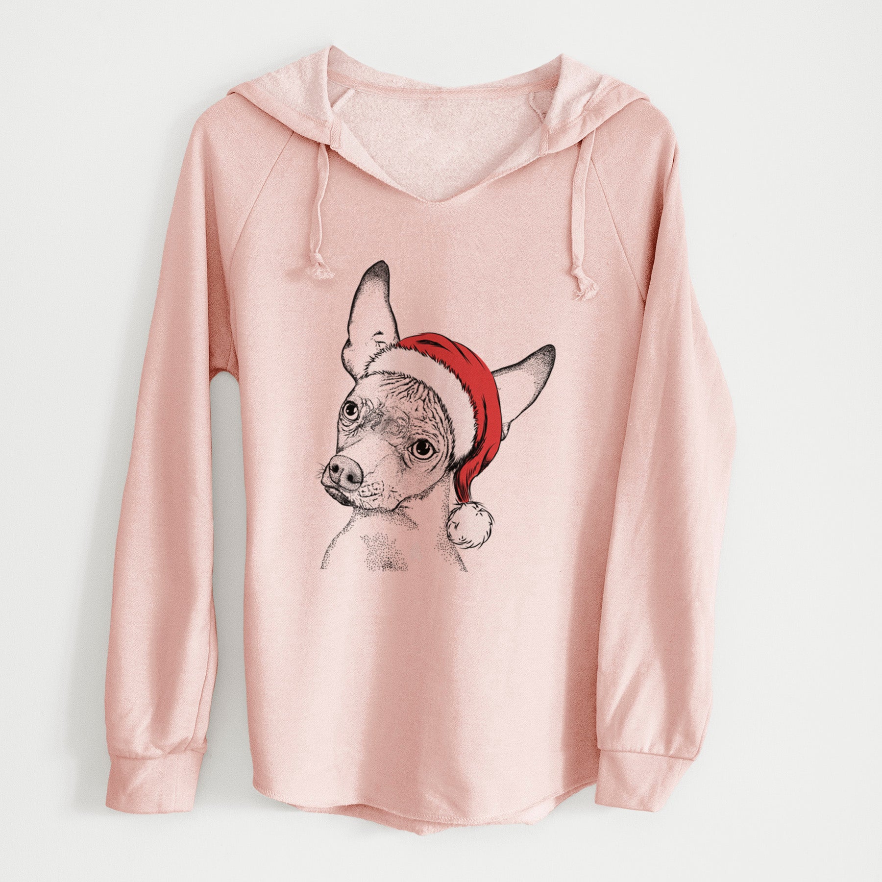 Santa Kahlo the Xoloitzcuintli - Cali Wave Hooded Sweatshirt