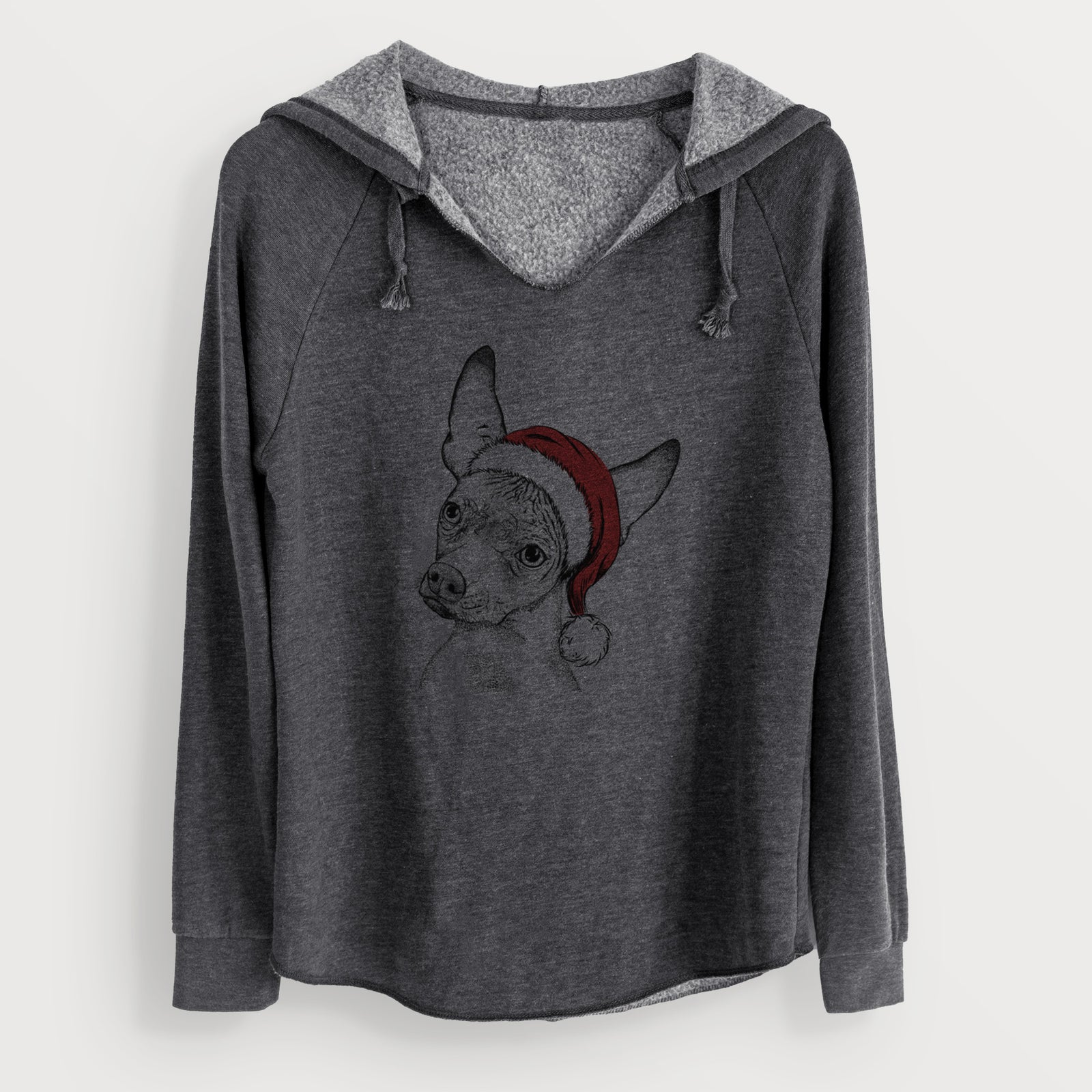 Santa Kahlo the Xoloitzcuintli - Cali Wave Hooded Sweatshirt