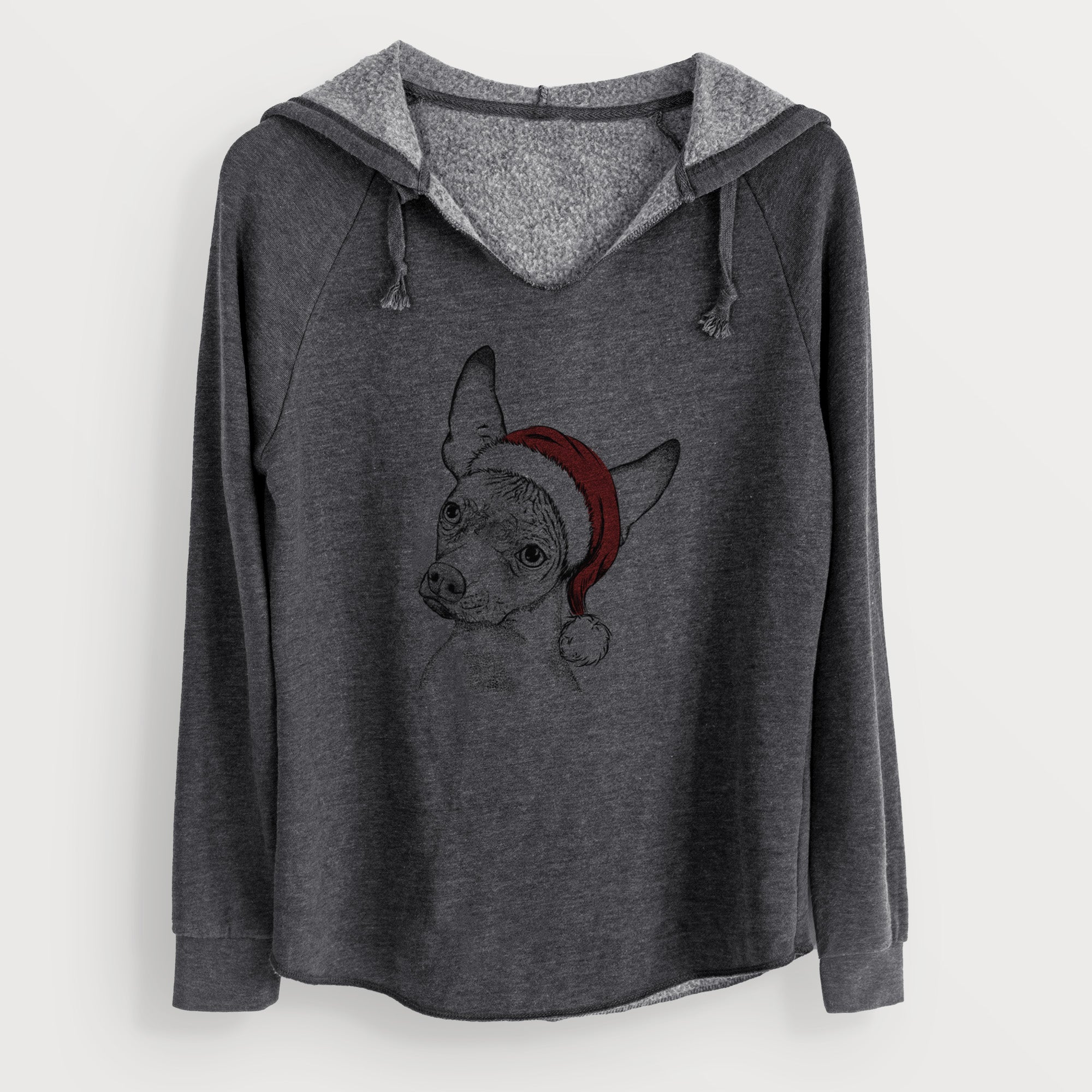 Santa Kahlo the Xoloitzcuintli - Cali Wave Hooded Sweatshirt