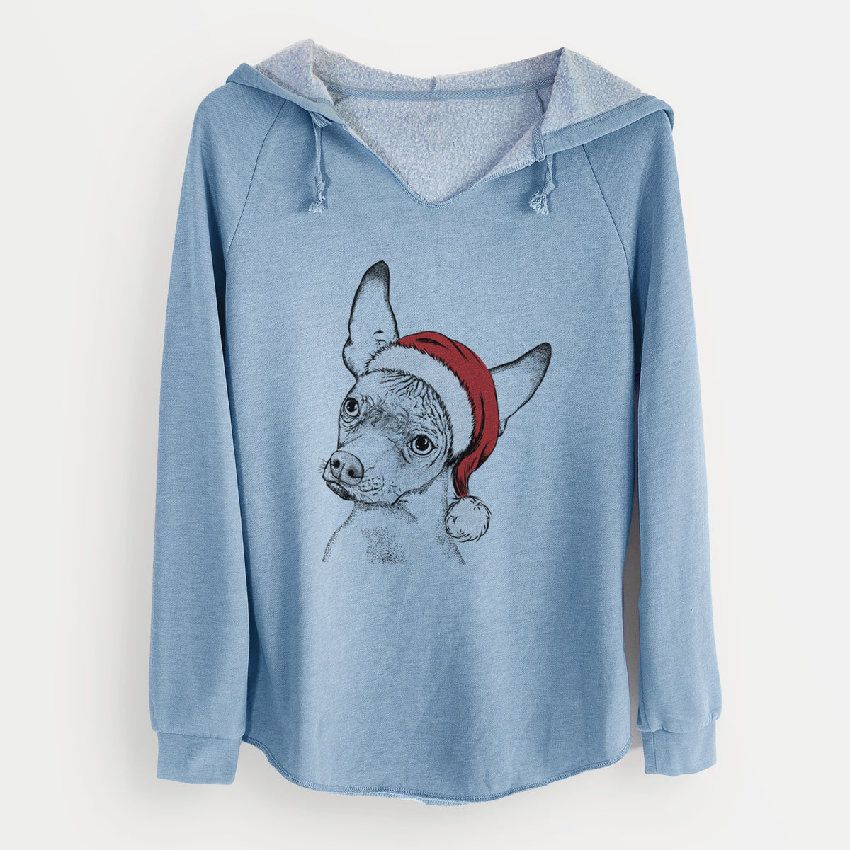 Santa Kahlo the Xoloitzcuintli - Cali Wave Hooded Sweatshirt