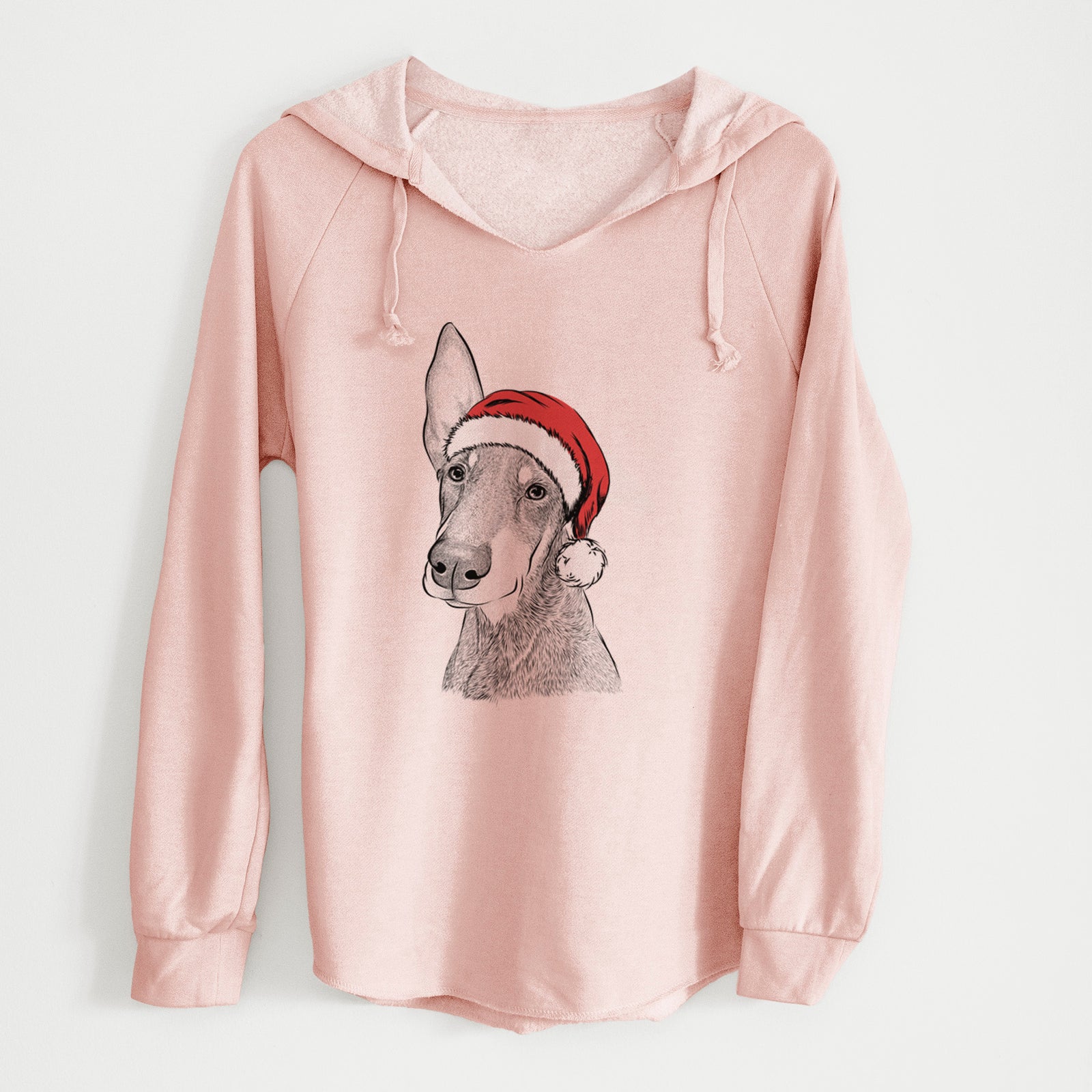 Santa Kain the Doberman Pinscher - Cali Wave Hooded Sweatshirt