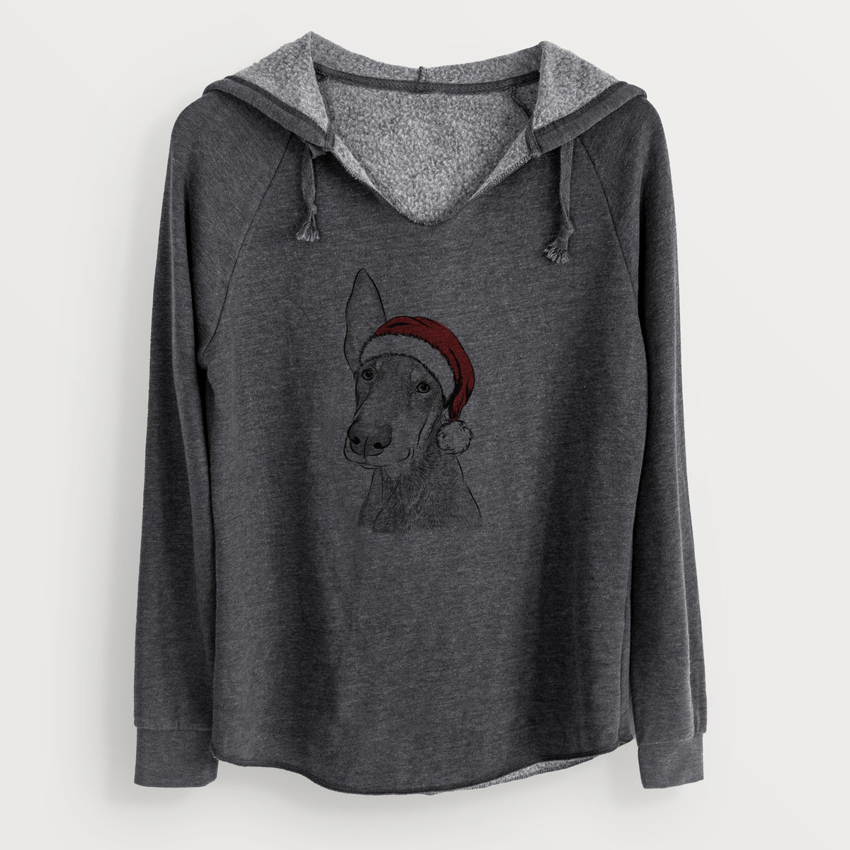 Santa Kain the Doberman Pinscher - Cali Wave Hooded Sweatshirt
