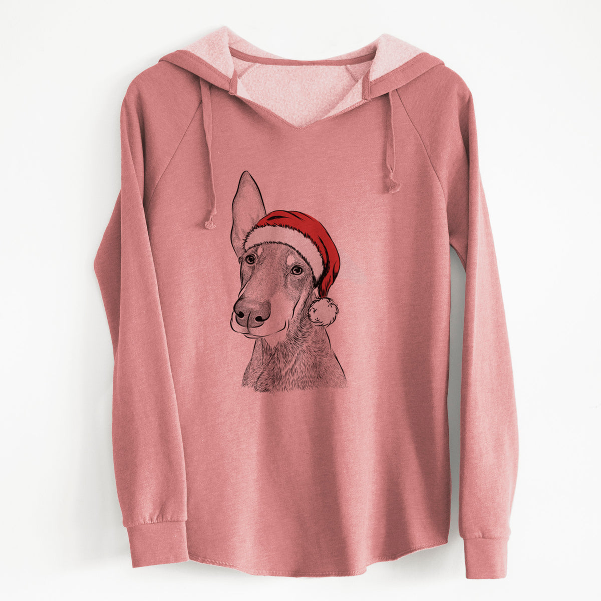 Santa Kain the Doberman Pinscher - Cali Wave Hooded Sweatshirt