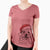 Santa Kami the West Highland Terrier - Women's V-neck Shirt