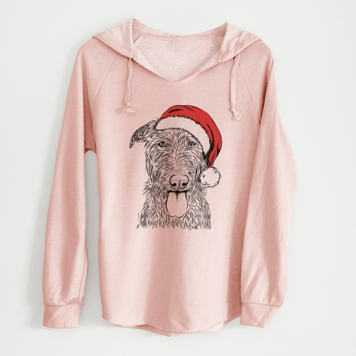 Santa Keeva the Irish Wolfhound - Cali Wave Hooded Sweatshirt