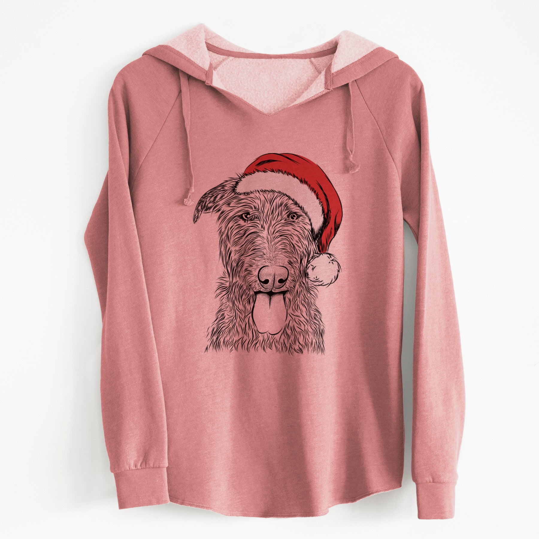 Santa Keeva the Irish Wolfhound - Cali Wave Hooded Sweatshirt