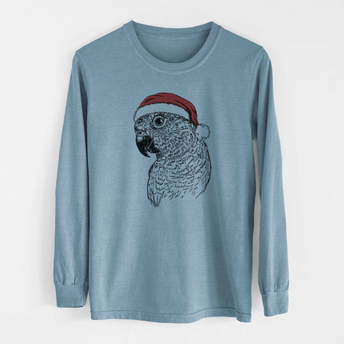 Santa Kelly the Conure - Heavyweight 100% Cotton Long Sleeve