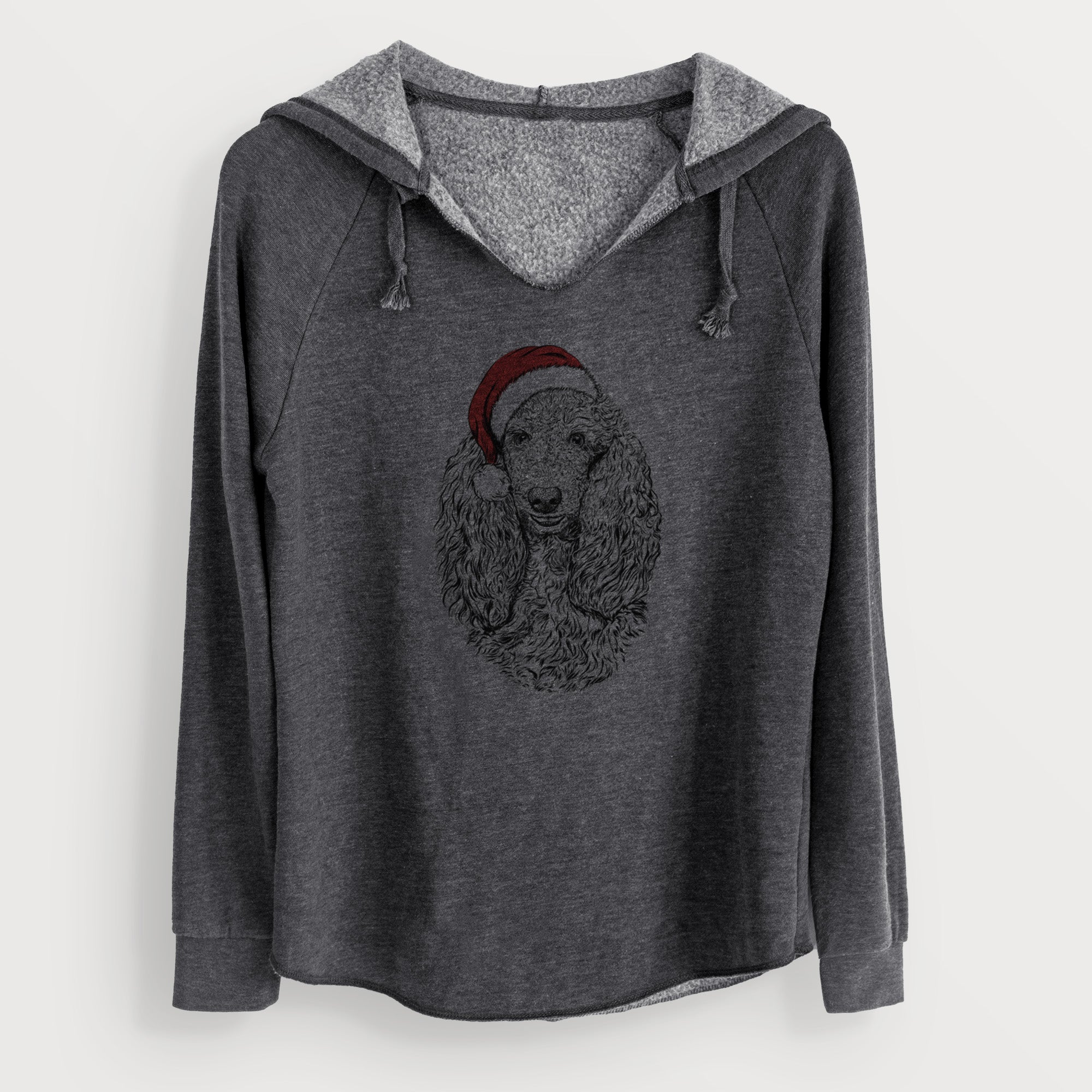 Santa Kenna the Standard Poodle - Cali Wave Hooded Sweatshirt