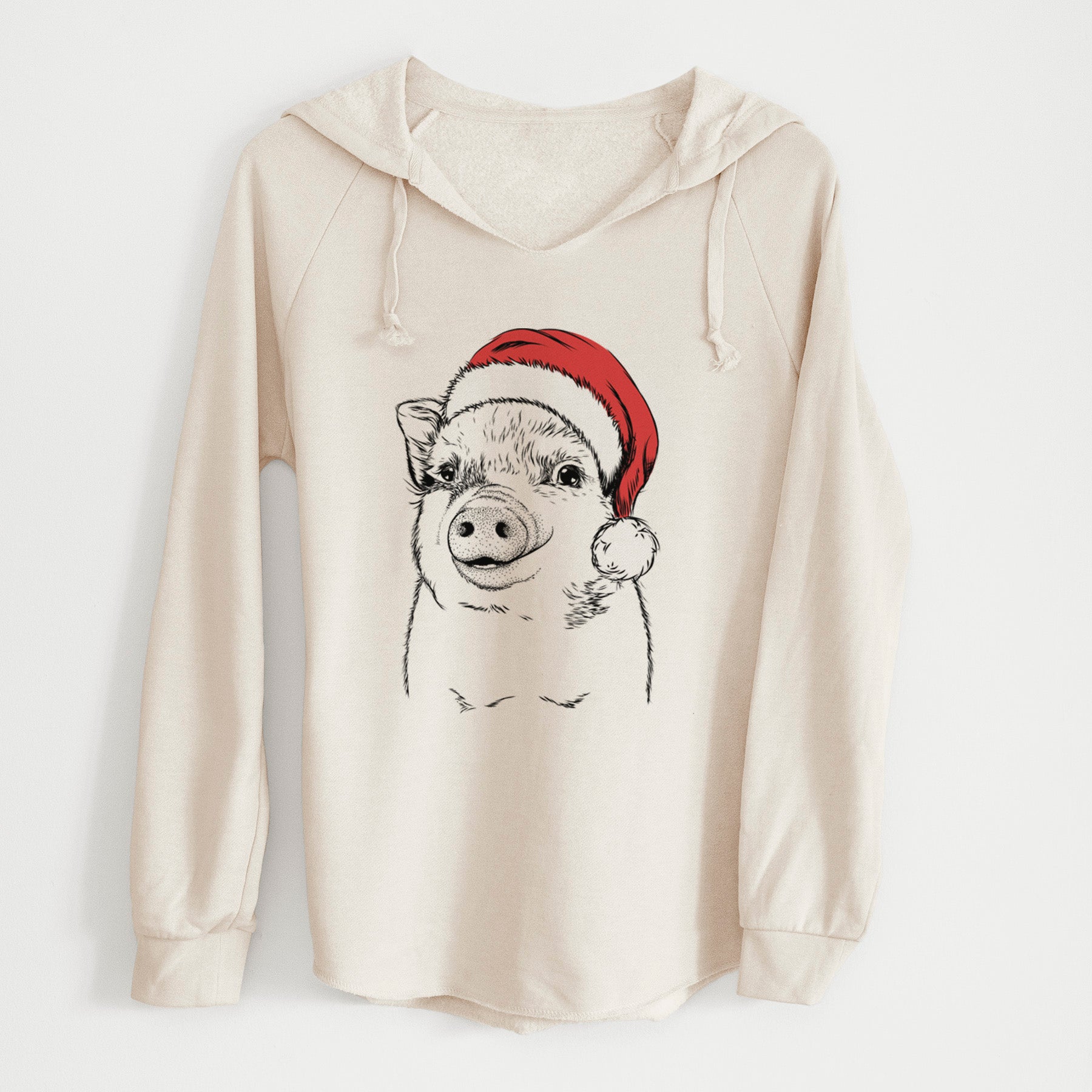 Santa Kevin the Spotted Pig - Cali Wave Hooded Sweatshirt