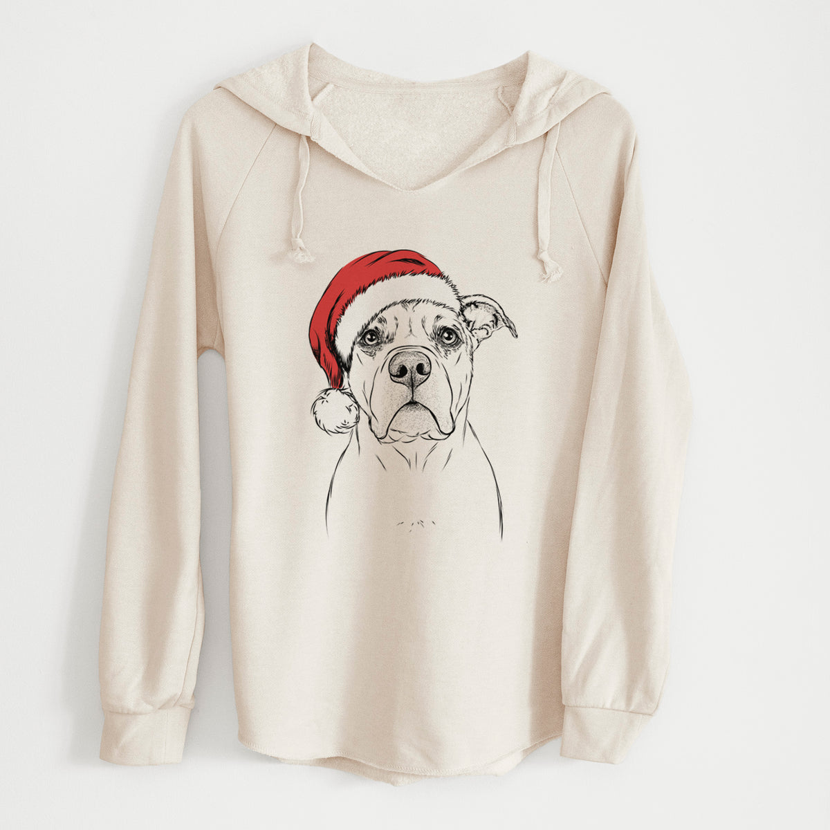 Santa KiaOra the Pitbull Mix - Cali Wave Hooded Sweatshirt