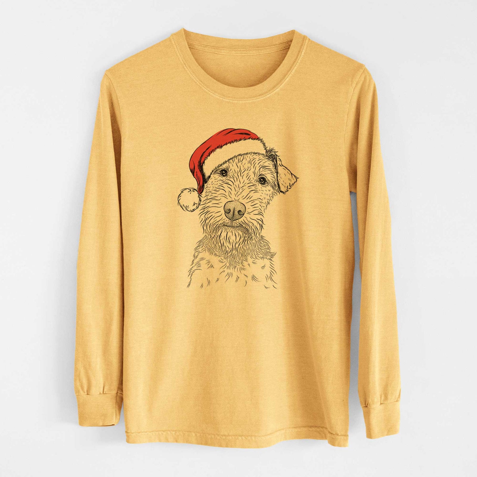 Santa Kiara the Welsh Terrier - Heavyweight 100% Cotton Long Sleeve