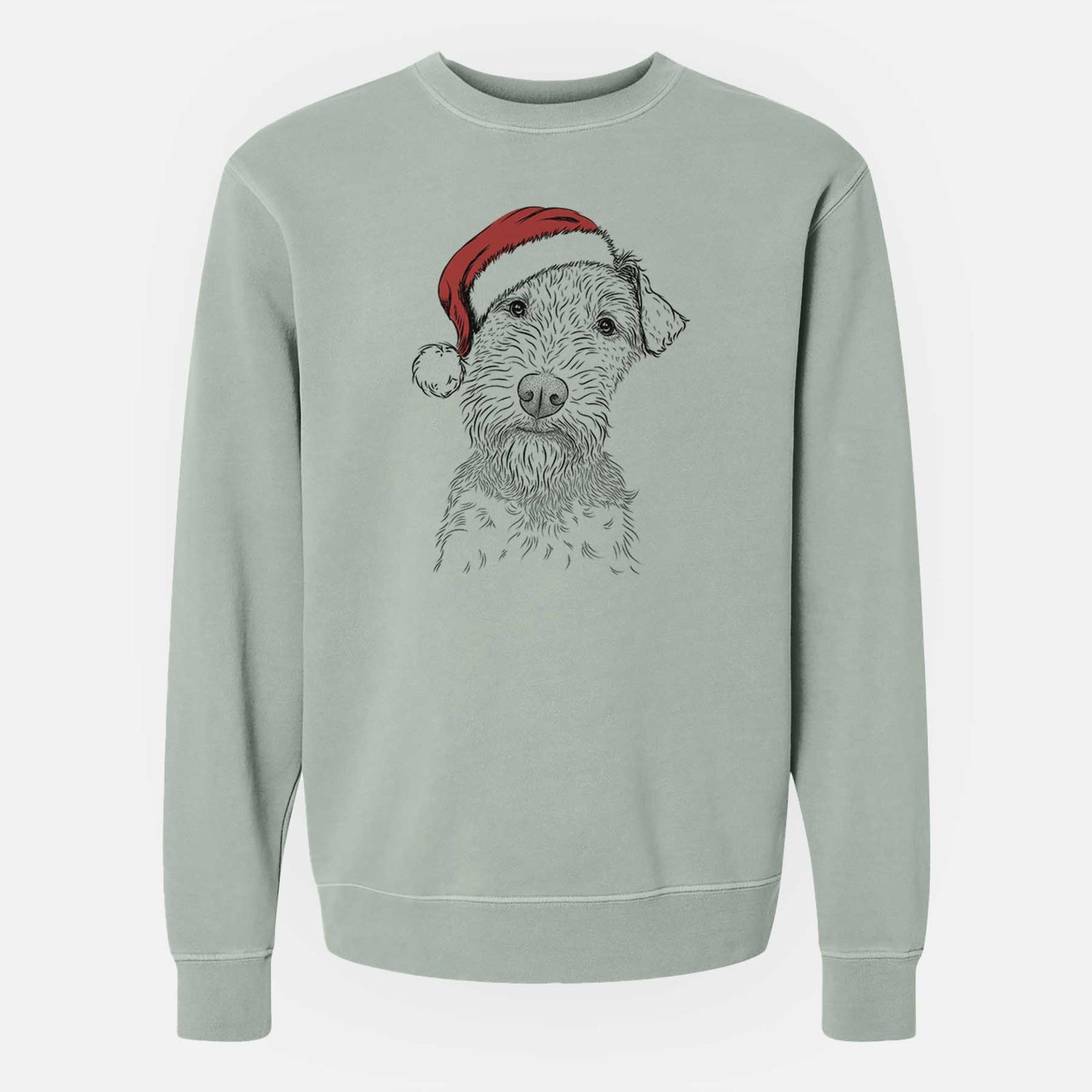 Santa Kiara the Welsh Terrier - Unisex Pigment Dyed Crew Sweatshirt