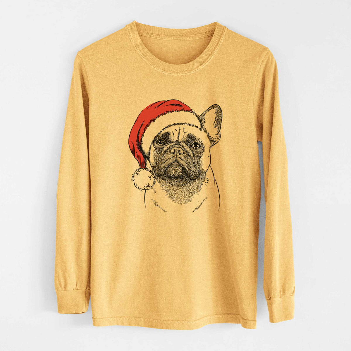 Santa Kingsleigh the French Bulldog - Heavyweight 100% Cotton Long Sleeve