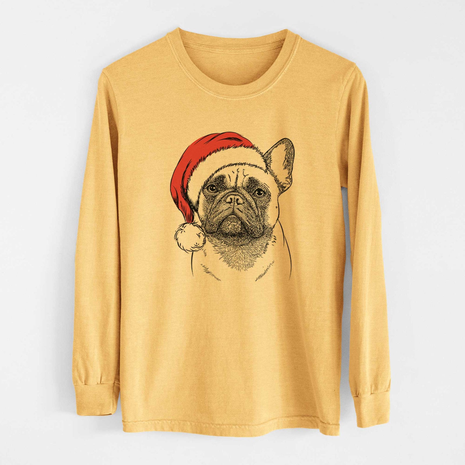 Santa Kingsleigh the French Bulldog - Heavyweight 100% Cotton Long Sleeve