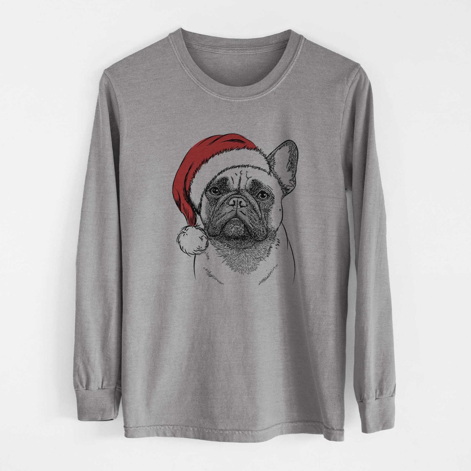 Santa Kingsleigh the French Bulldog - Heavyweight 100% Cotton Long Sleeve