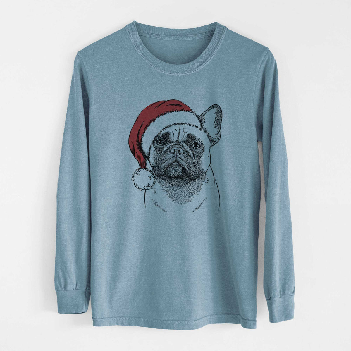 Santa Kingsleigh the French Bulldog - Heavyweight 100% Cotton Long Sleeve