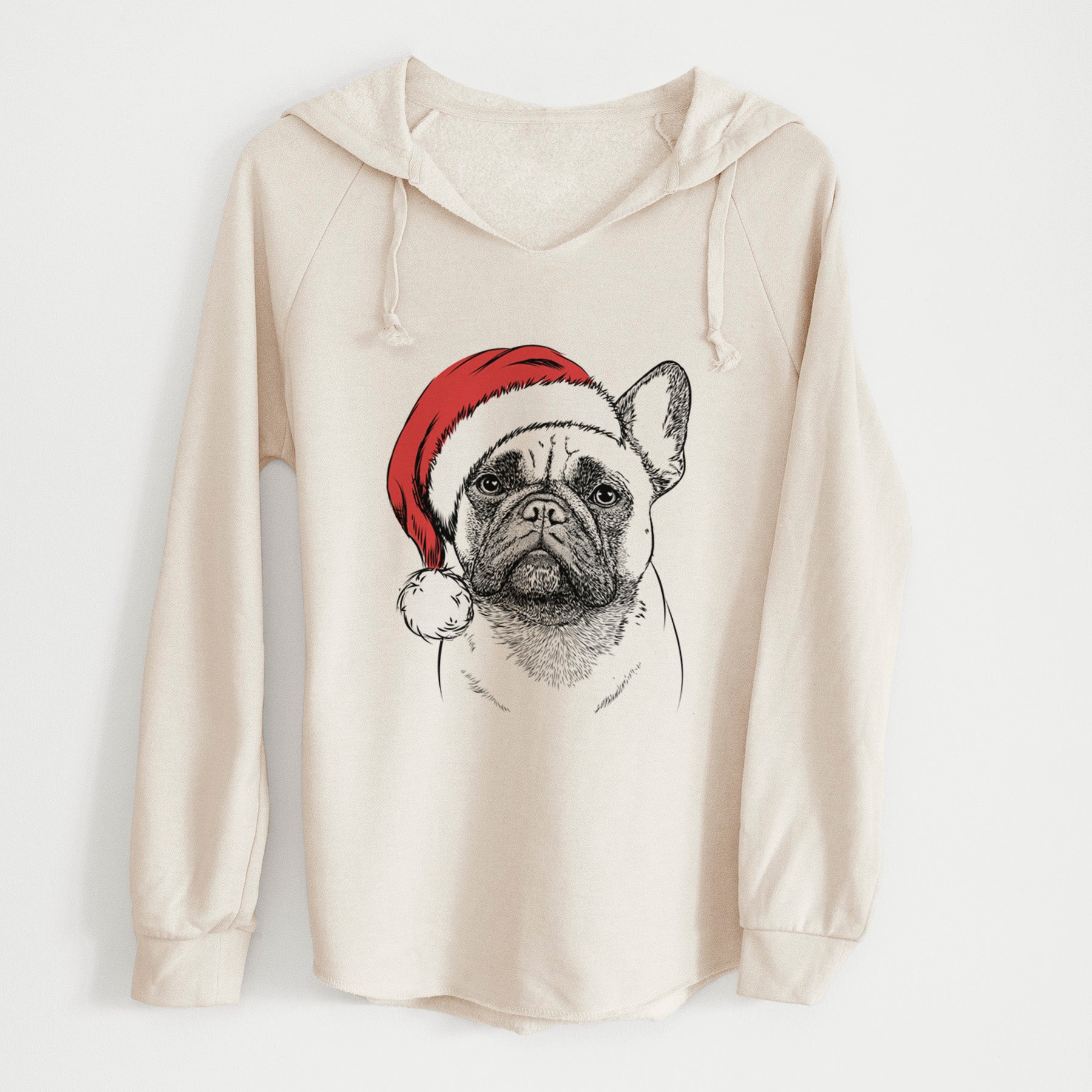 Santa Kingsleigh the French Bulldog - Cali Wave Hooded Sweatshirt