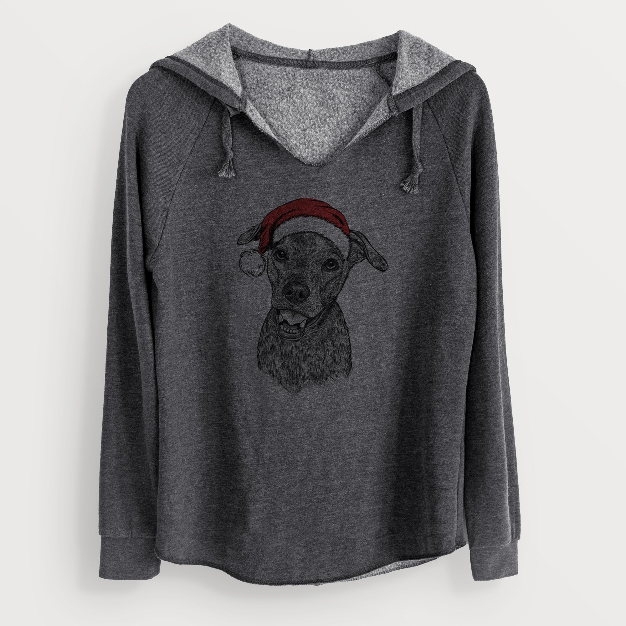 Santa Kirby the Mountain Cur Mix - Cali Wave Hooded Sweatshirt