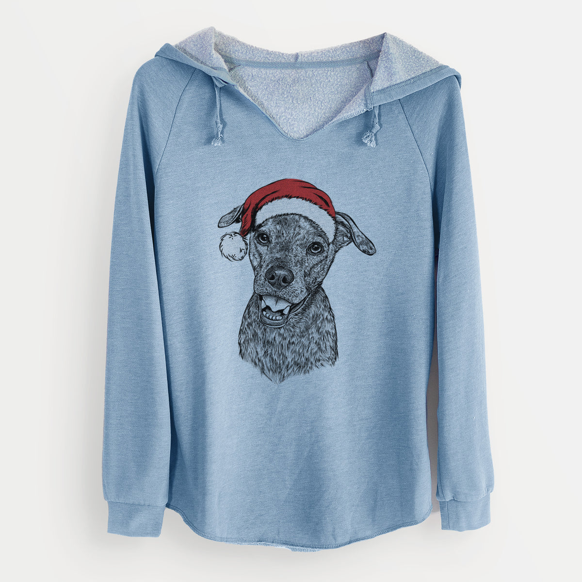 Santa Kirby the Mountain Cur Mix - Cali Wave Hooded Sweatshirt