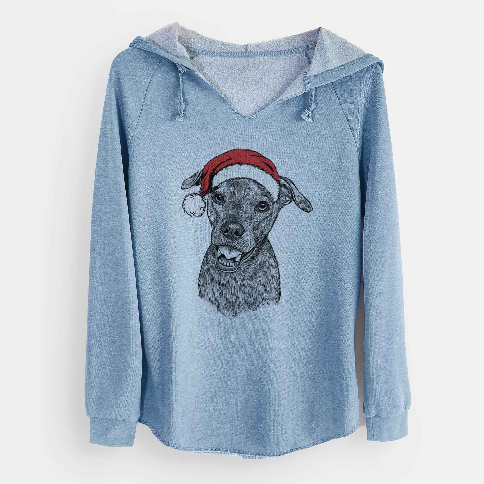 Santa Kirby the Mountain Cur Mix - Cali Wave Hooded Sweatshirt