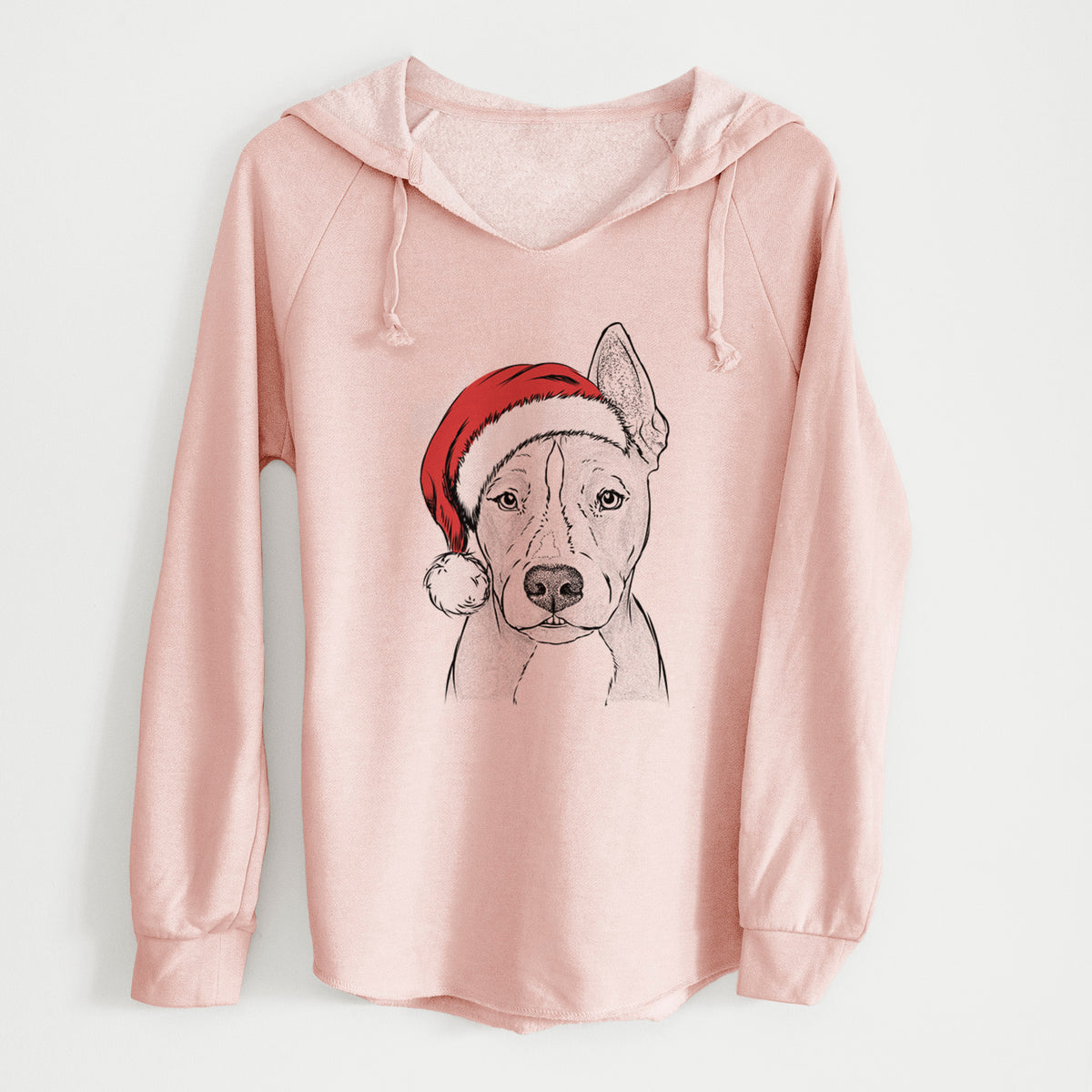 Santa Kisses the Pitbull - Cali Wave Hooded Sweatshirt