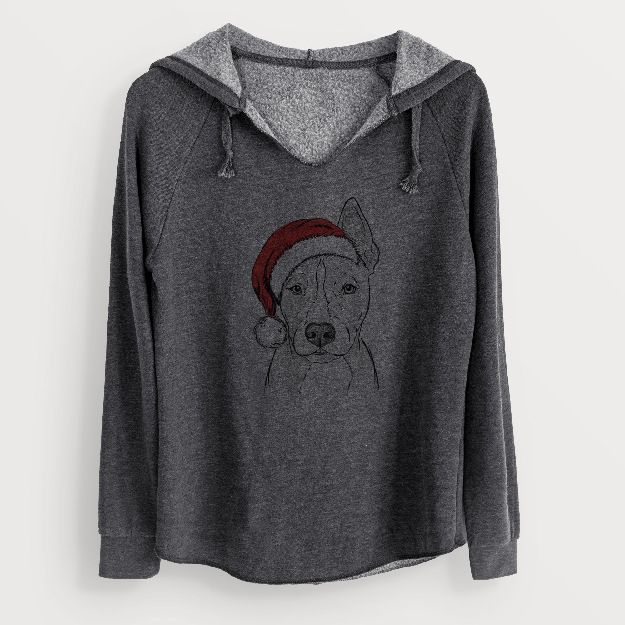 Santa Kisses the Pitbull - Cali Wave Hooded Sweatshirt