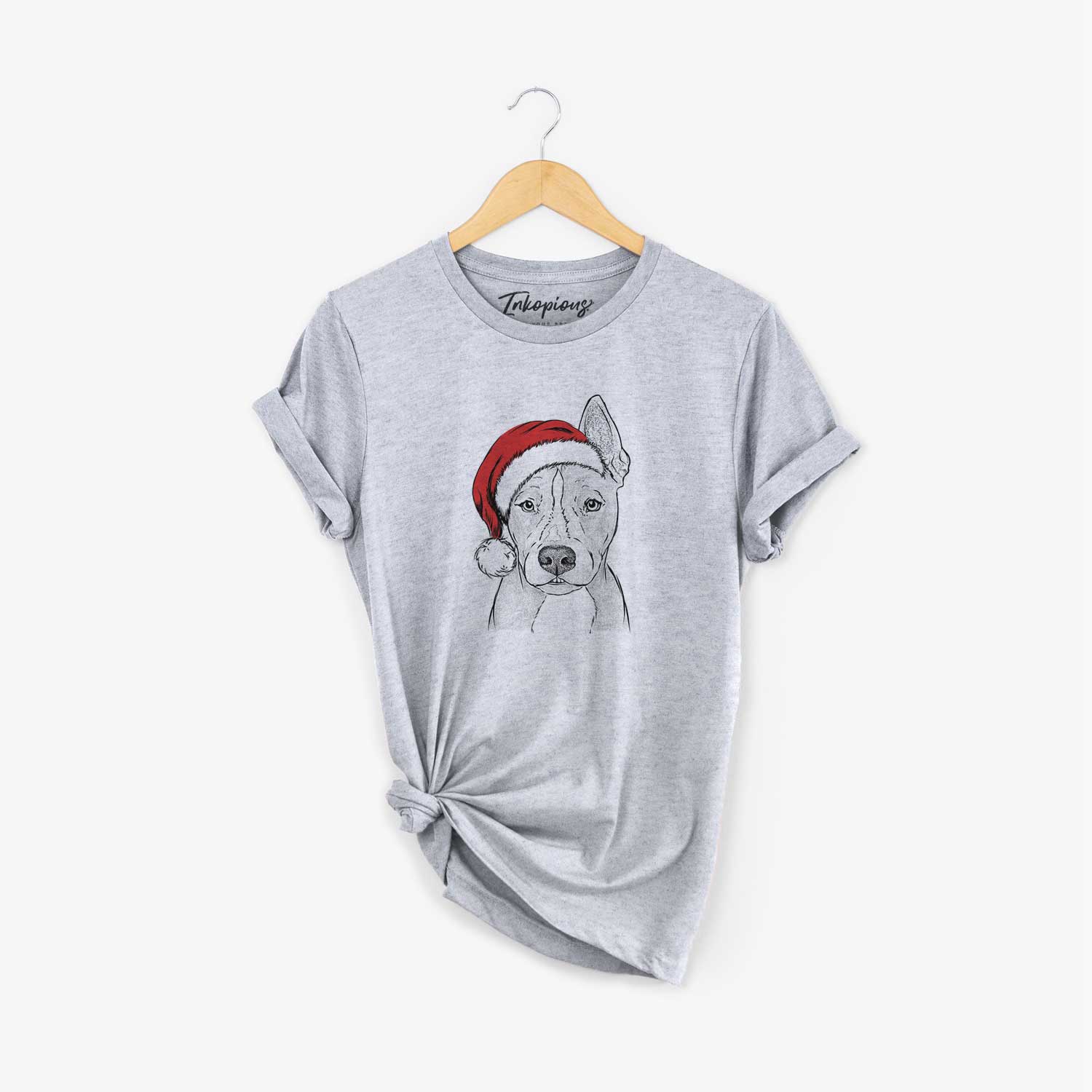 Santa Kisses the Pitbull - Unisex Crewneck