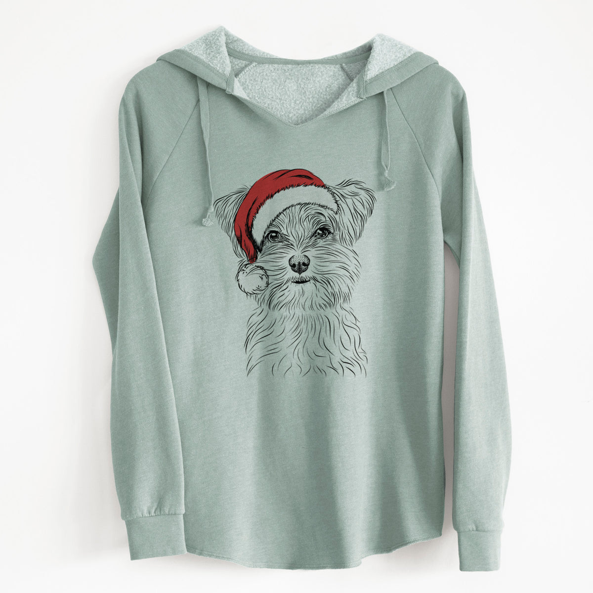 Santa Kiwi the Morkie - Cali Wave Hooded Sweatshirt