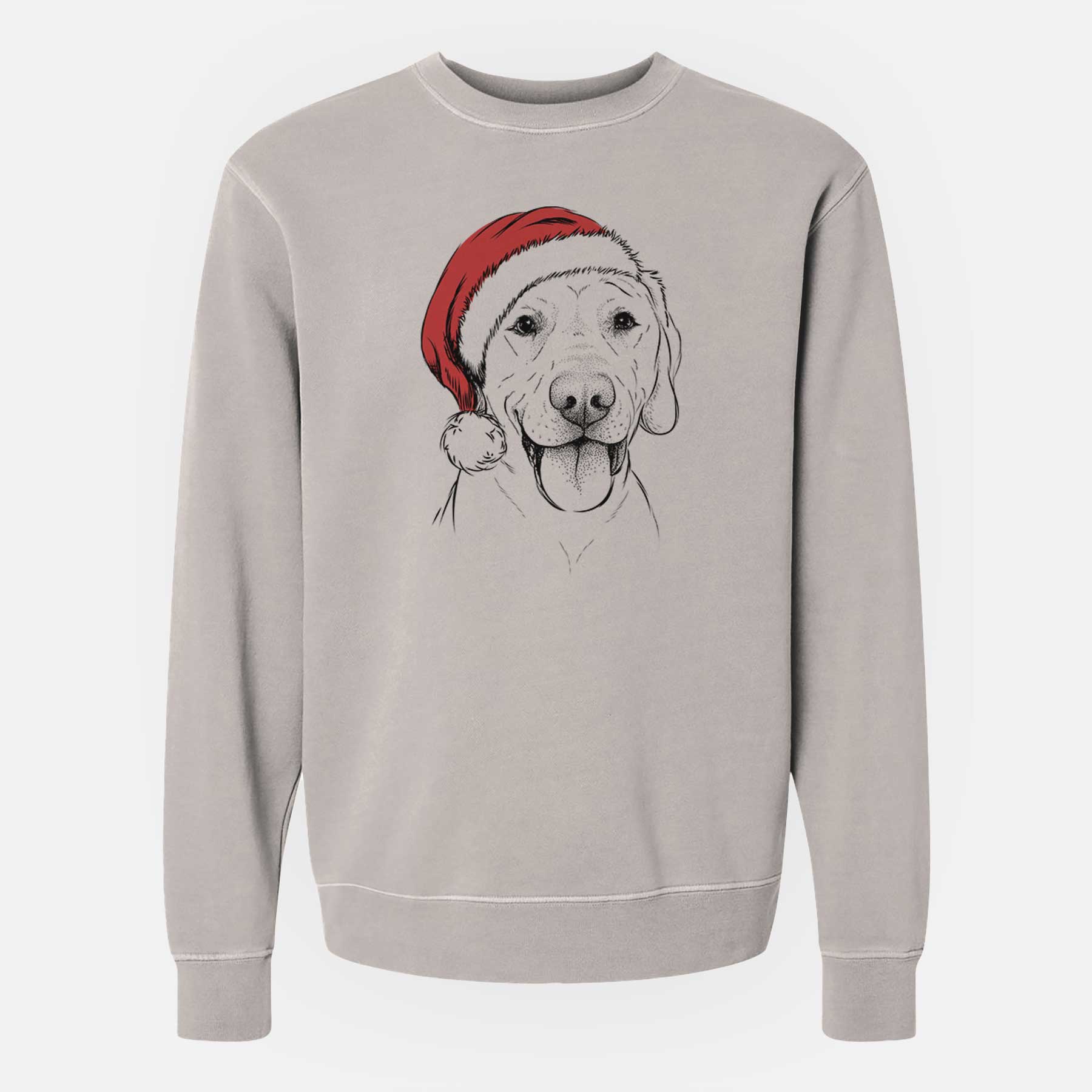 Santa Klay the Labrador Retriever - Unisex Pigment Dyed Crew Sweatshirt