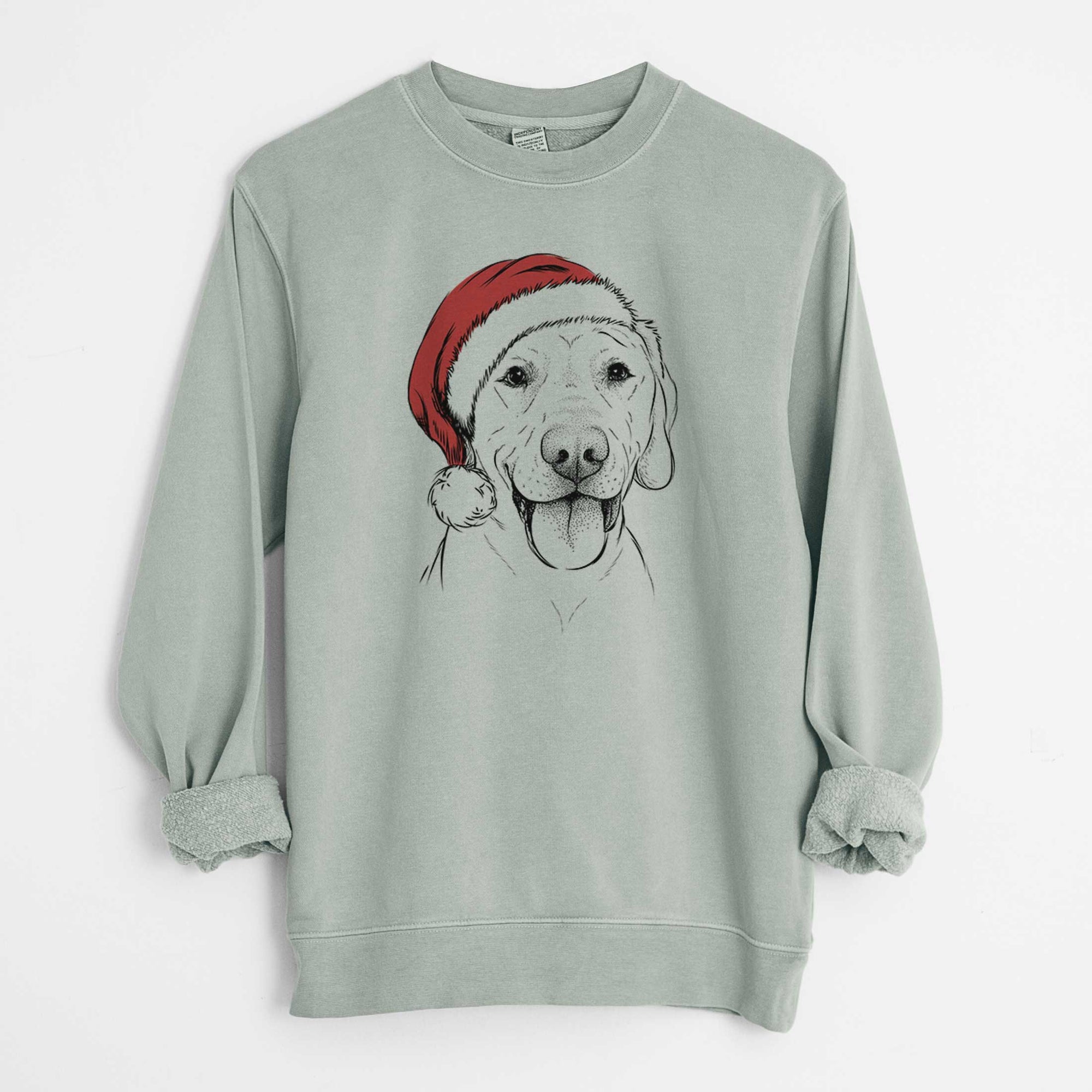 Santa Klay the Labrador Retriever - Unisex Pigment Dyed Crew Sweatshirt