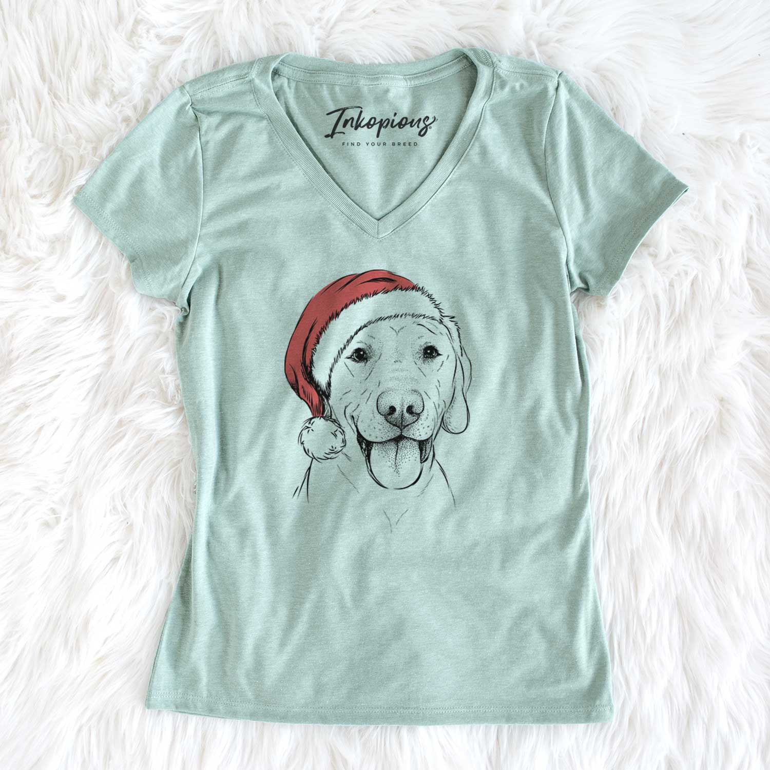 Santa Klay the Labrador Retriever - Women's V-neck Shirt