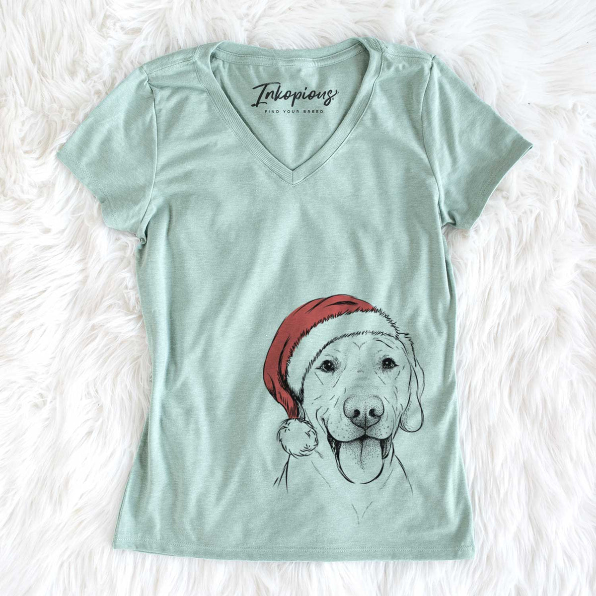 Santa Klay the Labrador Retriever - Women&#39;s V-neck Shirt