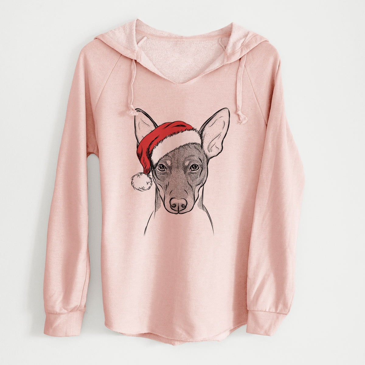 Santa Knox the Rat Terrier - Cali Wave Hooded Sweatshirt