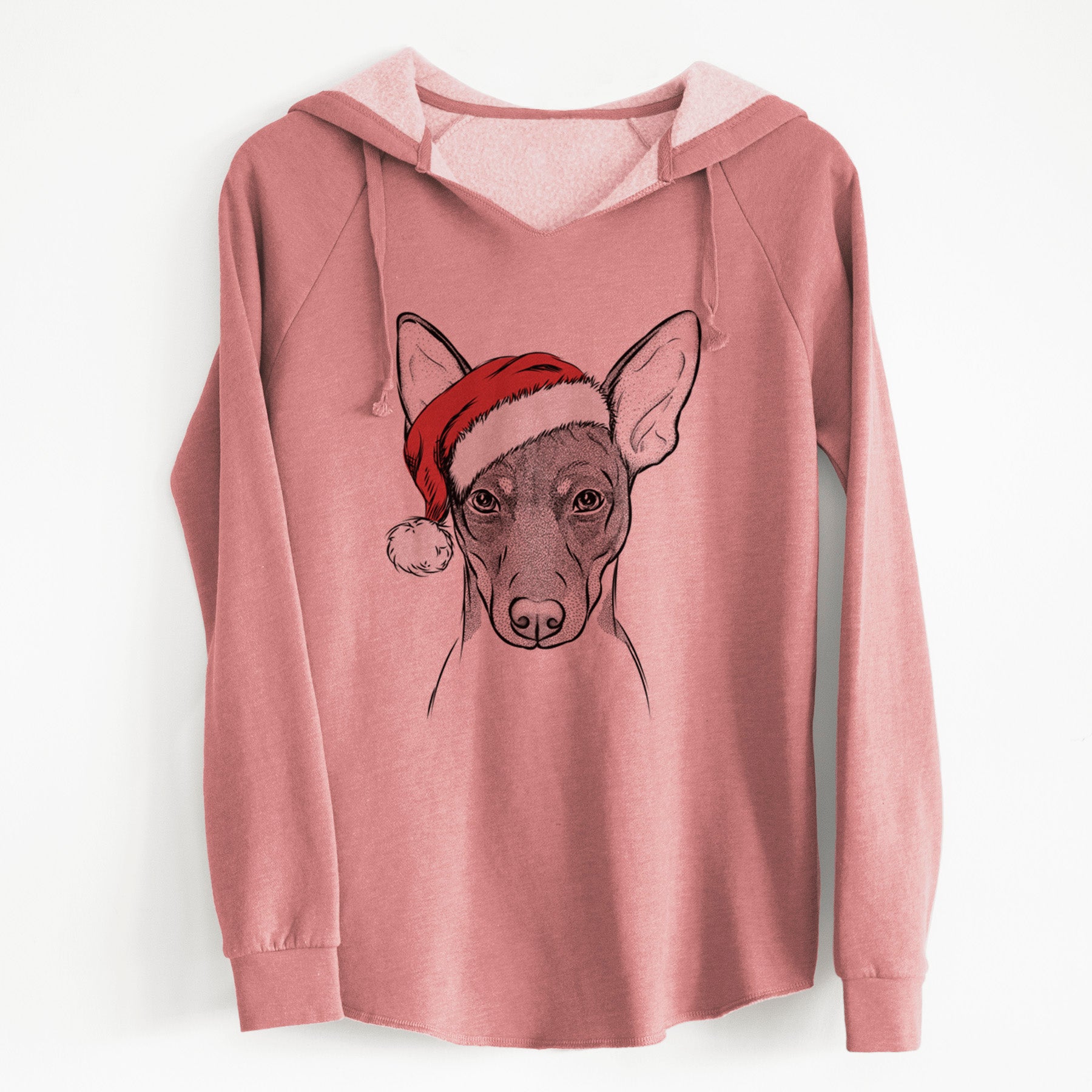 Santa Knox the Rat Terrier - Cali Wave Hooded Sweatshirt